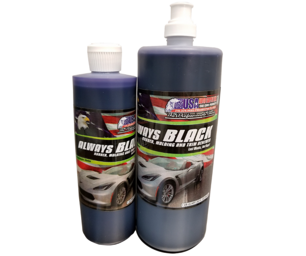 Always Black - Restores Black Appearances To All of Rubber, Trim, Molding or Plastic